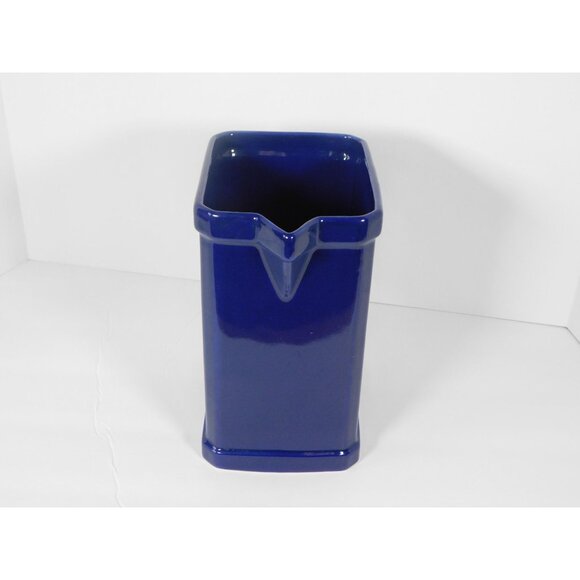 Roshco Tile Ware Collection Blue Ceramic Pitcher White Citrus Fruit Tile Accent - Picture 6 of 16